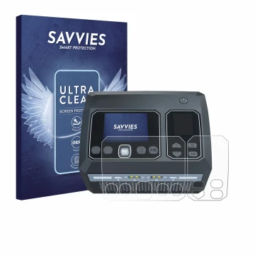 Vorderseite einer Produktverpackung mit dem Markenlogo Savvies. Daneben ist das Gerät SkyRc D750 Mix mit dem zugehörigen Displ
