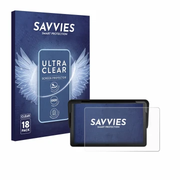Vorderseite einer Produktverpackung mit dem Markenlogo Savvies. Daneben ist das Gerät Carpuride V3 7