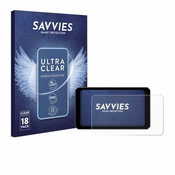 Vorderseite einer Produktverpackung mit dem Markenlogo Savvies. Daneben ist das Gerät Chigee AIO-6 Max mit dem zugehörigen Dis