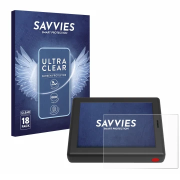 Vorderseite einer Produktverpackung mit dem Markenlogo Savvies. Daneben ist das Gerät XC Tracer Maxx III mit dem zugehörigen D