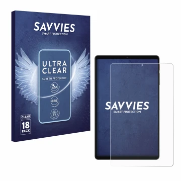 Vorderseite einer Produktverpackung mit dem Markenlogo Savvies. Daneben ist das Gerät Alldocube iPlay 70 mini Ultra mit dem zu
