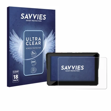 Vorderseite einer Produktverpackung mit dem Markenlogo Savvies. Daneben ist das Gerät Carpuride W502 Pro 5