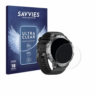 Vorderseite einer Produktverpackung mit dem Markenlogo Savvies. Daneben ist das Gerät LIGE EF13 1.85