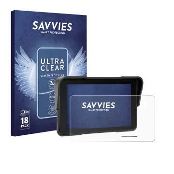 Vorderseite einer Produktverpackung mit dem Markenlogo Savvies. Daneben ist das Gerät Sixwin P2 5