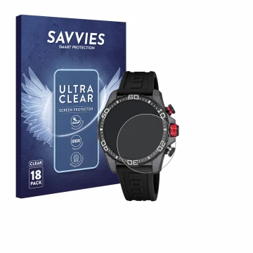 Vorderseite einer Produktverpackung mit dem Markenlogo Savvies. Daneben ist das Gerät Lotus Connected 20000/4 (45 mm) mit dem 