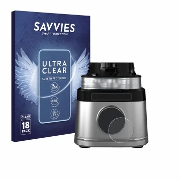 Vorderseite einer Produktverpackung mit dem Markenlogo Savvies. Daneben ist das Gerät Ninja Detect Power Pro mit dem zugehörig