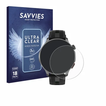 Vorderseite einer Produktverpackung mit dem Markenlogo Savvies. Daneben ist das Gerät Rollme G6 mit dem zugehörigen Displaysch