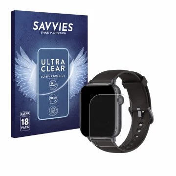 Vorderseite einer Produktverpackung mit dem Markenlogo Savvies. Daneben ist das Gerät Aseeyirj G136 1.92