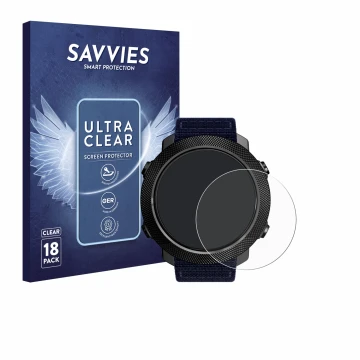 Vorderseite einer Produktverpackung mit dem Markenlogo Savvies. Daneben ist das Gerät North Edge Apache 3 mit dem zugehörigen 