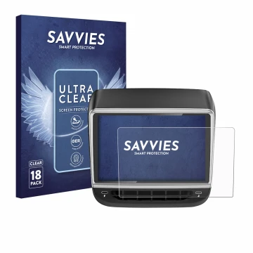 Vorderseite einer Produktverpackung mit dem Markenlogo Savvies. Daneben ist das Gerät Tlyard T10 mit dem zugehörigen Displaysc