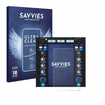 Vorderseite einer Produktverpackung mit dem Markenlogo Savvies. Daneben ist das Gerät Rane System One mit dem zugehörigen Disp