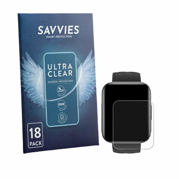 Vorderseite einer Produktverpackung mit dem Markenlogo Savvies. Daneben ist das Gerät Dakofied D1B mit dem zugehörigen Display