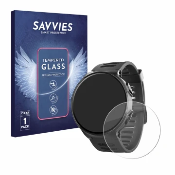 Vorderseite einer Produktverpackung mit dem Markenlogo Savvies. Daneben ist das Gerät Kiprun 500 mit dem zugehörigen Displaysc