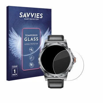 Vorderseite einer Produktverpackung mit dem Markenlogo Savvies. Daneben ist das Gerät LIGE SML6-R-E 1.43