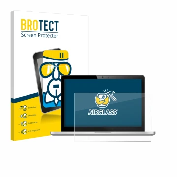 Vorderseite einer Produktverpackung mit dem Markenlogo BROTECT. Daneben ist das Gerät mit dem zugehörigen Displayschutz abgebi