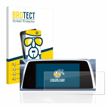 Vorderseite einer Produktverpackung mit dem Markenlogo BROTECT. Daneben ist das Gerät BMW 6 F13 Coupe 2011 iDrive Pro 10.2