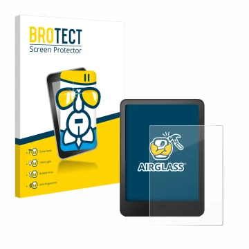 Vorderseite einer Produktverpackung mit dem Markenlogo BROTECT. Daneben ist das Gerät Amazon Kindle Paperwhite 2012 mit dem zu