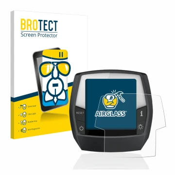 Vorderseite einer Produktverpackung mit dem Markenlogo BROTECT. Daneben ist das Gerät Bosch Intuvia Performance Line mit dem z