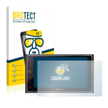 Vorderseite einer Produktverpackung mit dem Markenlogo BROTECT. Daneben ist das Gerät Pioneer SPH-DA120 mit dem zugehörigen Di