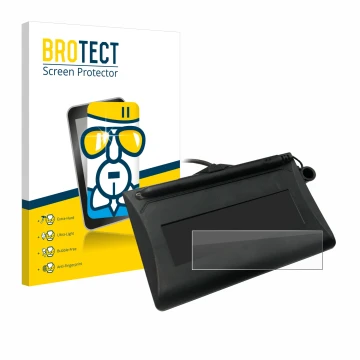 Vorderseite einer Produktverpackung mit dem Markenlogo BROTECT. Daneben ist das Gerät Topaz T-LBK460-HSB-R mit dem zugehörigen
