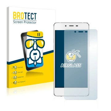 Vorderseite einer Produktverpackung mit dem Markenlogo BROTECT. Daneben ist das Gerät BLU Vivo Air LTE 2015 mit dem zugehörige