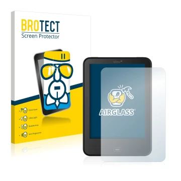 Vorderseite einer Produktverpackung mit dem Markenlogo BROTECT. Daneben ist das Gerät Tolino Vision 3 HD mit dem zugehörigen D