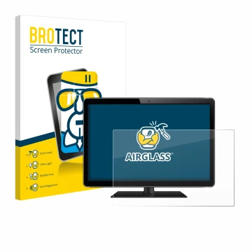 Vorderseite einer Produktverpackung mit dem Markenlogo BROTECT. Daneben ist das Gerät mit dem zugehörigen Displayschutz abgebi