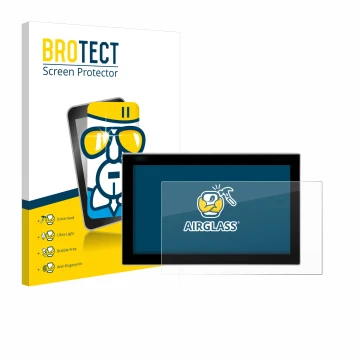 Vorderseite einer Produktverpackung mit dem Markenlogo BROTECT. Daneben ist das Gerät Siemens Simatic Flat Panel 12