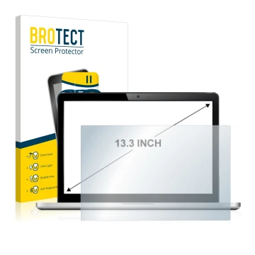 Vorderseite einer Produktverpackung mit dem Markenlogo BROTECT. Daneben ist das Gerät mit dem zugehörigen Displayschutz abgebi