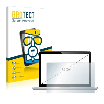 Vorderseite einer Produktverpackung mit dem Markenlogo BROTECT. Daneben ist das Gerät mit dem zugehörigen Displayschutz abgebi