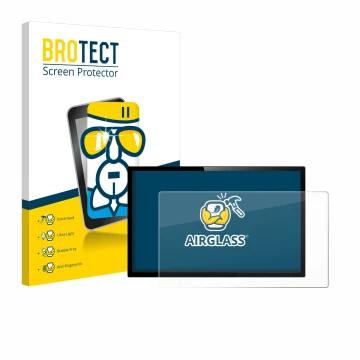 Vorderseite einer Produktverpackung mit dem Markenlogo BROTECT. Daneben ist das Gerät mit dem zugehörigen Displayschutz abgebi