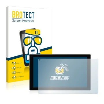 Vorderseite einer Produktverpackung mit dem Markenlogo BROTECT. Daneben ist das Gerät Blaupunkt Endeavour 101M mit dem zugehör