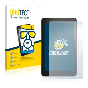Vorderseite einer Produktverpackung mit dem Markenlogo BROTECT. Daneben ist das Gerät Dell Venue 8 Pro 5855 mit dem zugehörige