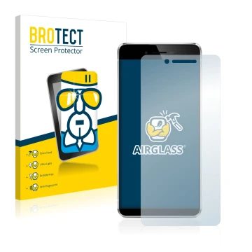 Vorderseite einer Produktverpackung mit dem Markenlogo BROTECT. Daneben ist das Gerät Vernee Mars mit dem zugehörigen Displays