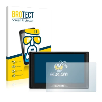 Vorderseite einer Produktverpackung mit dem Markenlogo BROTECT. Daneben ist das Gerät Garmin Drive 50 LM mit dem zugehörigen D