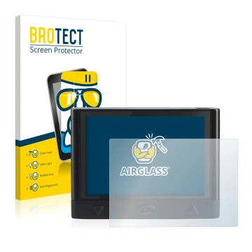 Vorderseite einer Produktverpackung mit dem Markenlogo BROTECT. Daneben ist das Gerät Coyote Mini mit dem zugehörigen Displays