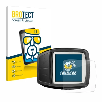 Vorderseite einer Produktverpackung mit dem Markenlogo BROTECT. Daneben ist das Gerät Bosch Purion mit dem zugehörigen Display