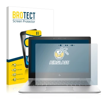 Vorderseite einer Produktverpackung mit dem Markenlogo BROTECT. Daneben ist das Gerät HP EliteBook x360 1030 G2 mit dem zugehö