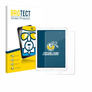 Vorderseite einer Produktverpackung mit dem Markenlogo BROTECT. Daneben ist das Gerät Apple iPad Pro 10.5