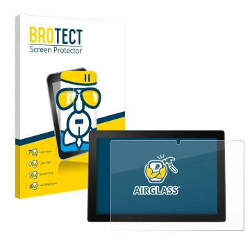 Vorderseite einer Produktverpackung mit dem Markenlogo BROTECT. Daneben ist das Gerät Lenovo Ideapad Miix 520 mit dem zugehöri