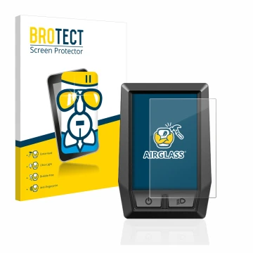 Vorderseite einer Produktverpackung mit dem Markenlogo BROTECT. Daneben ist das Gerät Bosch Kiox mit dem zugehörigen Displaysc