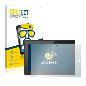 Vorderseite einer Produktverpackung mit dem Markenlogo BROTECT. Daneben ist das Gerät Lenovo Tablet 10 (3. Gen.) mit dem zugeh