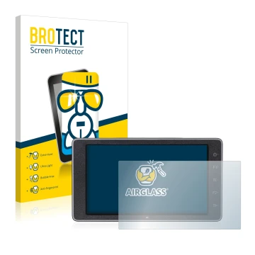 Vorderseite einer Produktverpackung mit dem Markenlogo BROTECT. Daneben ist das Gerät DJI Crystalsky (5.5