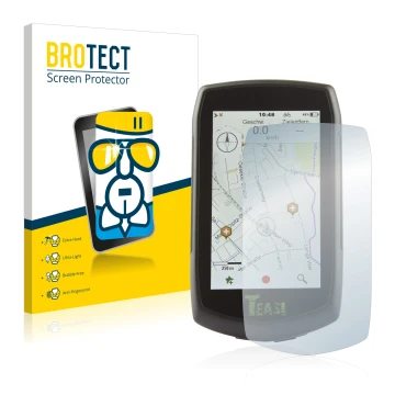 Vorderseite einer Produktverpackung mit dem Markenlogo BROTECT. Daneben ist das Gerät A-Rival Teasi One4 mit dem zugehörigen D