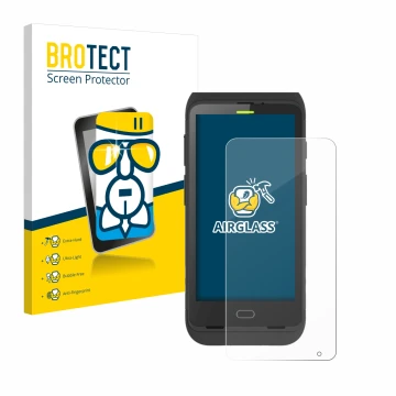 Vorderseite einer Produktverpackung mit dem Markenlogo BROTECT. Daneben ist das Gerät Honeywell Dolphin CT40 mit dem zugehörig