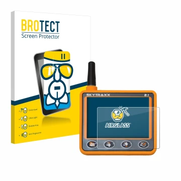 Vorderseite einer Produktverpackung mit dem Markenlogo BROTECT. Daneben ist das Gerät Skytraxx 2.1 Vario mit dem zugehörigen D