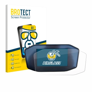 Vorderseite einer Produktverpackung mit dem Markenlogo BROTECT. Daneben ist das Gerät KTM 1290 Super Duke R mit dem zugehörige