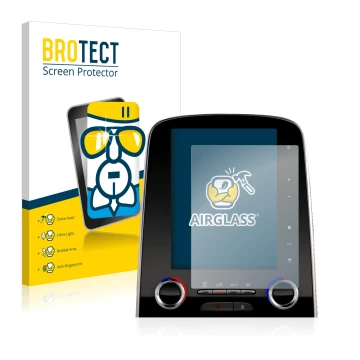 Vorderseite einer Produktverpackung mit dem Markenlogo BROTECT. Daneben ist das Gerät Renault Espace R-Link 2 8.7