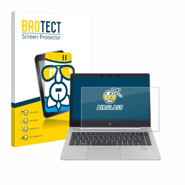 Vorderseite einer Produktverpackung mit dem Markenlogo BROTECT. Daneben ist das Gerät HP EliteBook 840 G5 Non-Touch mit dem zu