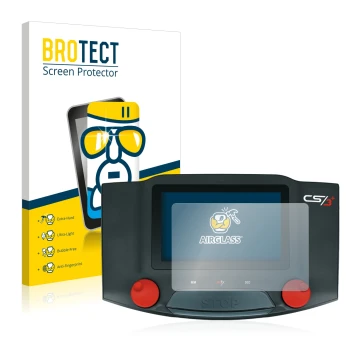 Vorderseite einer Produktverpackung mit dem Markenlogo BROTECT. Daneben ist das Gerät Märklin Central Station 3 Plus mit dem z